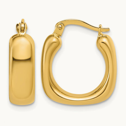 Polished Square Hoop Earrings — Leslie's — photo set