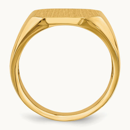 Open Back Mens Signet Ring — photo set
