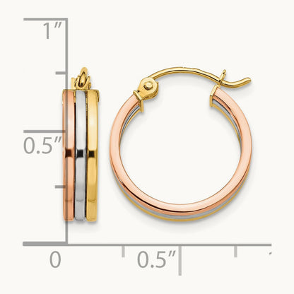 Tri Color Hoop Earrings — photo set