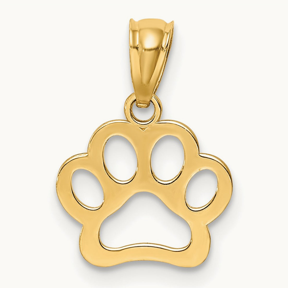 Paw Print Pendant, 14K