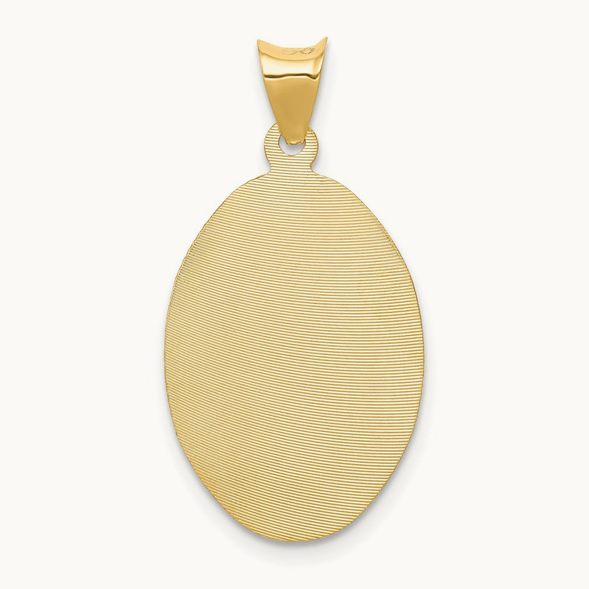 Polished Diamond-cut Corpus Oval Pendant — 28mm