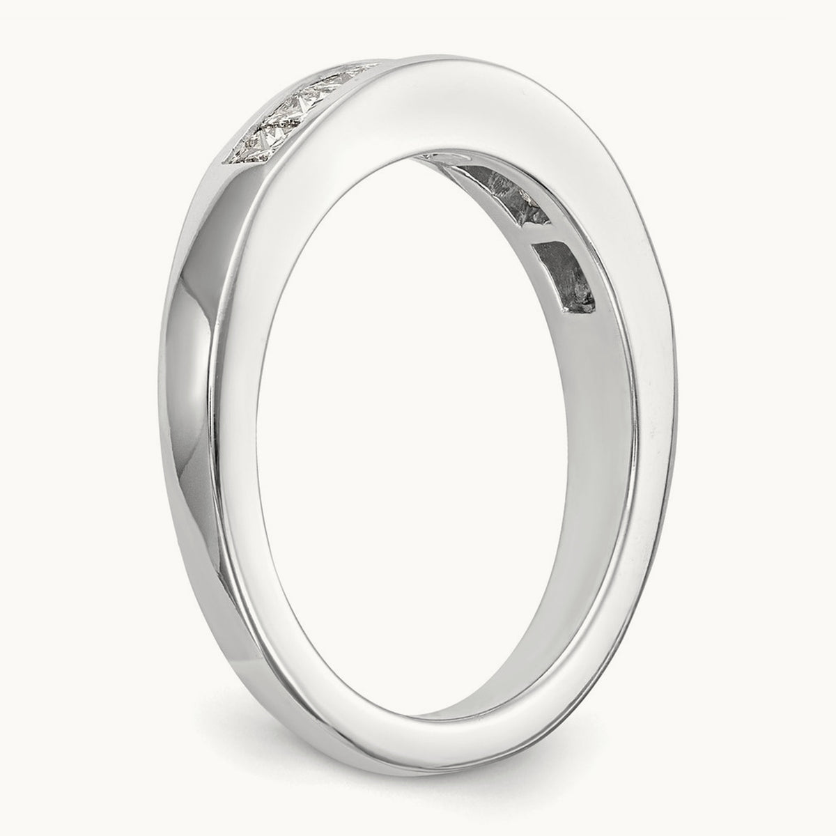 Diamond Wedding Band, 14K White Gold