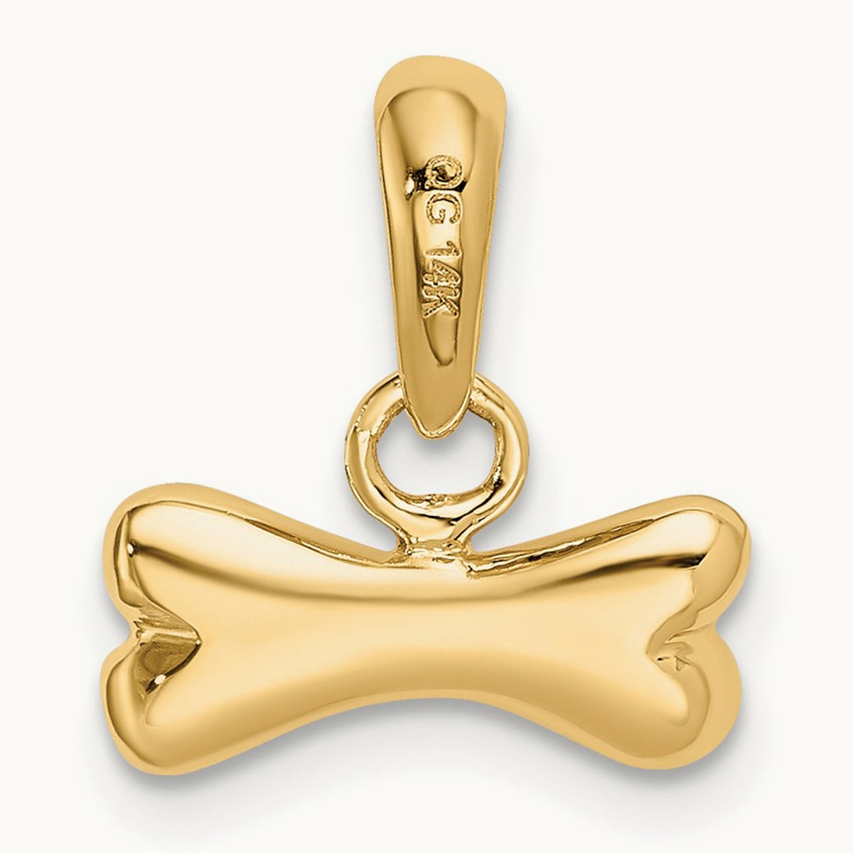 Dog Bone Pendant, 14K