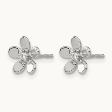 Diamond Earrings, 14K White Gold