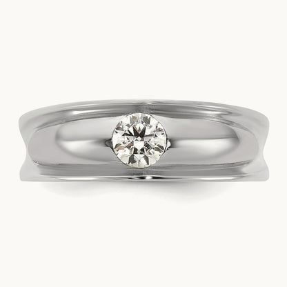 IB Goodman Mens Polished Complete 1/2ct Diamond Ring, 14K White Gold