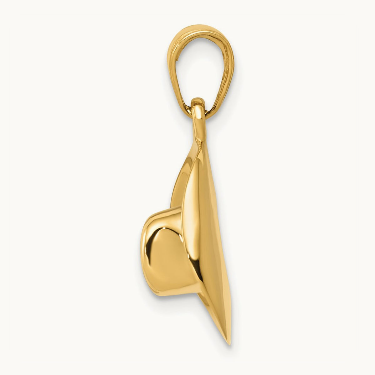 3-D Cowboy Hat Pendant, 14K