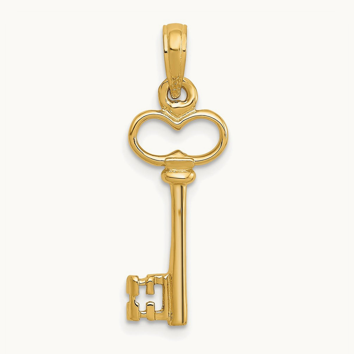 Polished 3-D Key Charm — 26mm