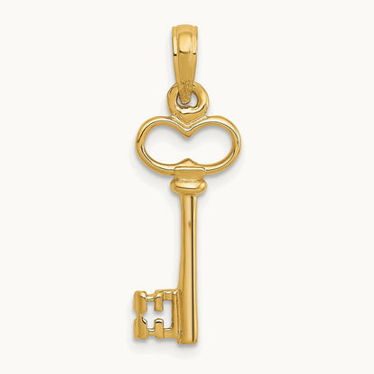 Polished 3-D Key Charm — 26mm
