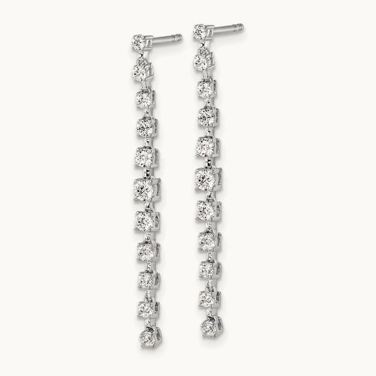 Dangle Post Earrings, 0.75 ct tw Lab-Grown Diamond