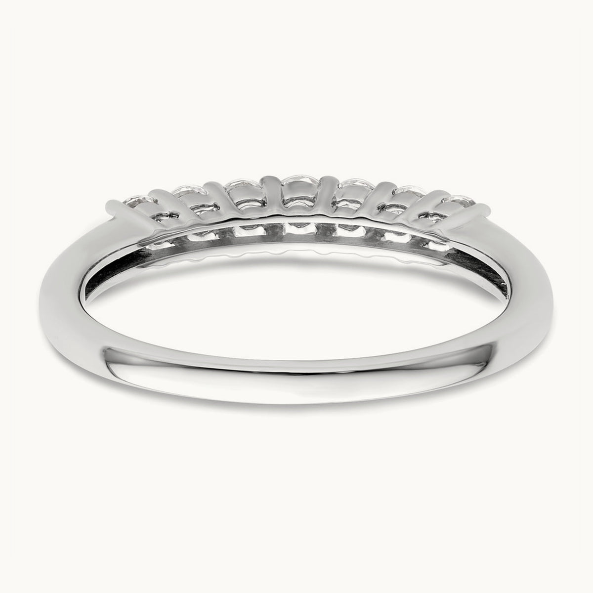 7-Stone Diamond Band, 14K White Gold