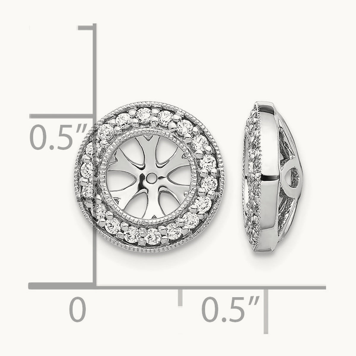 Earring Jacket, 0.25 ct tw Lab-Grown Diamond