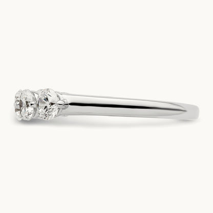 5-Stone Diamond Band, 14K White Gold