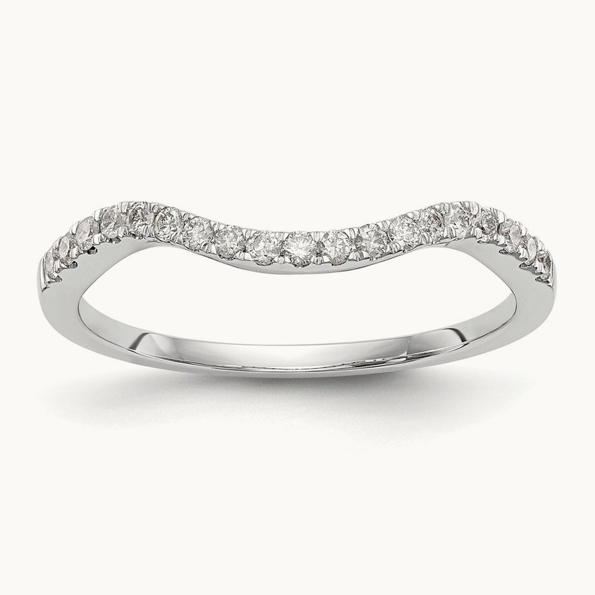 Diamond Wedding Band, 14K White Gold
