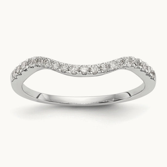 Diamond Wedding Band, 14K White Gold