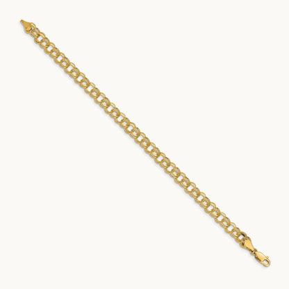 Double Link Charm Bracelet, 14K Yellow Gold