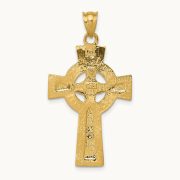 INRI Celtic Crucifix Pendant, 14K Two-tone