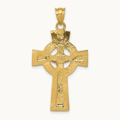 INRI Celtic Crucifix Pendant, 14K Two-tone