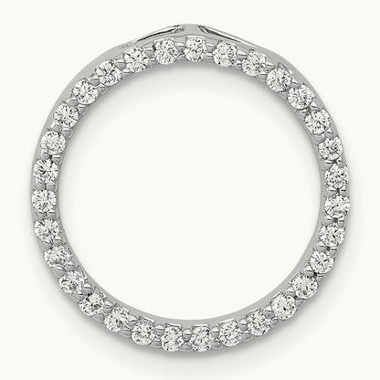 Diamond Circle Chain Slide — 14K White Gold, 15.4mm