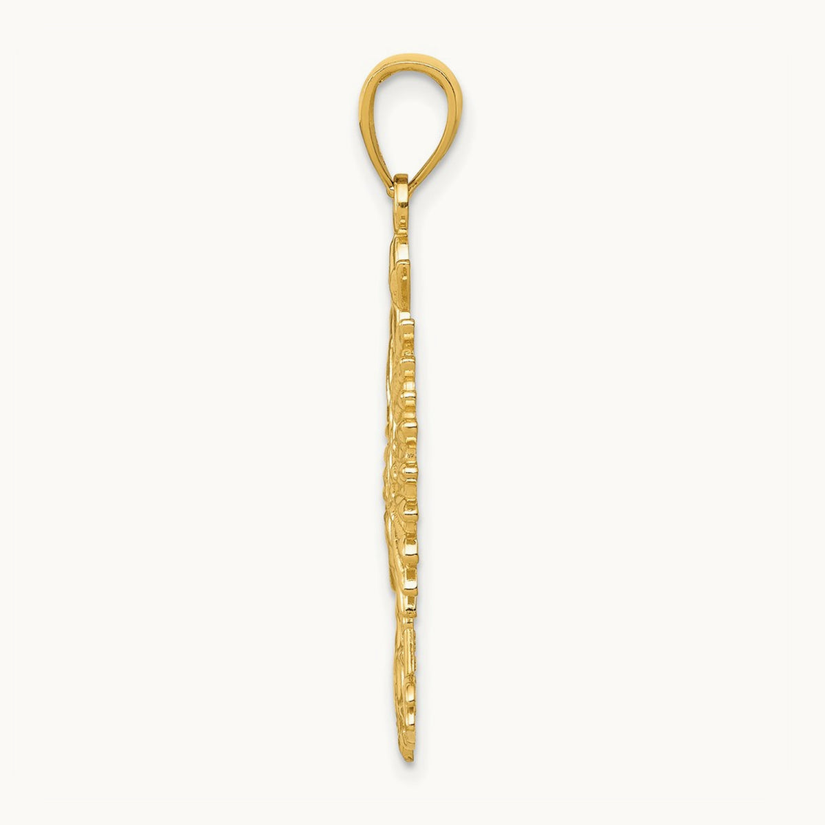 Phoenix Mythological Bird Charm, 14K