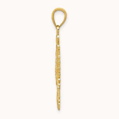 Phoenix Mythological Bird Charm, 14K