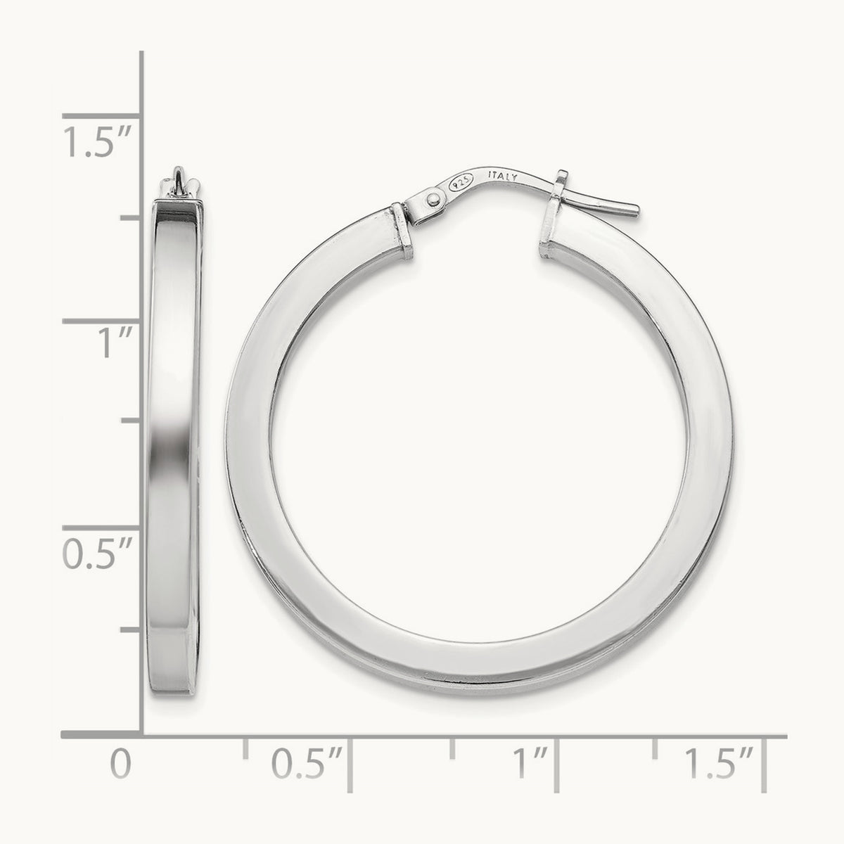 RH- Polished Hoop Earrings — Leslie's — 31mm
