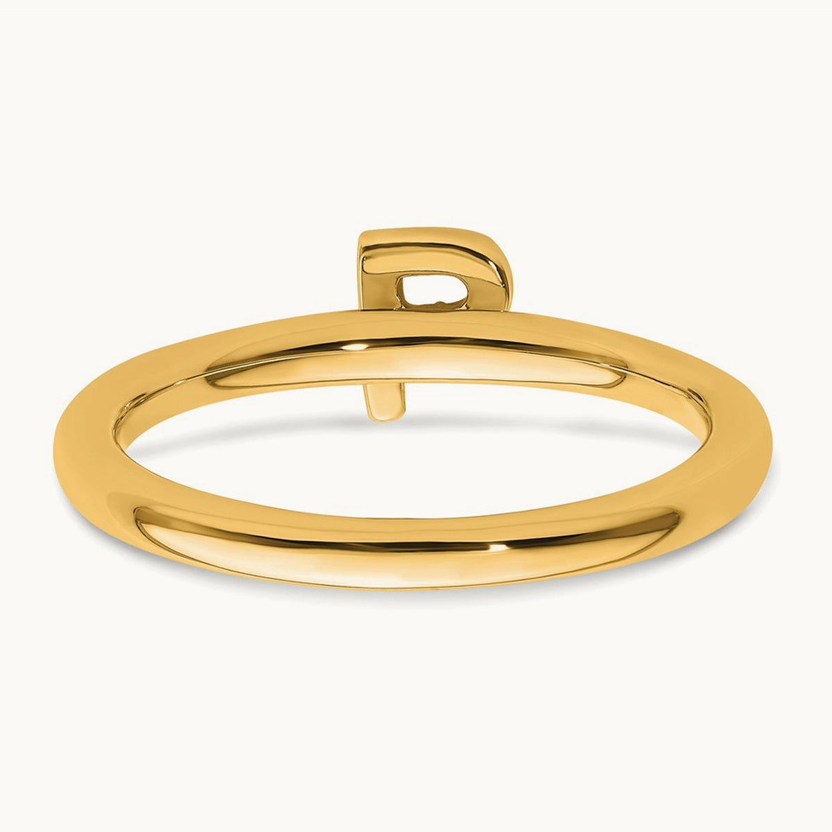 Stackable Diamond Ring — 14K Yellow Gold, P