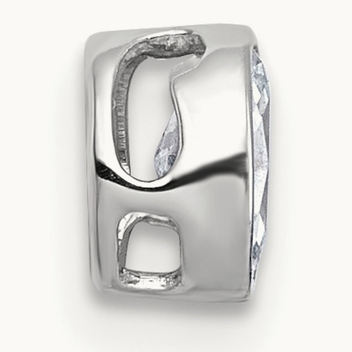 Oval Bezel Set Chain Slide Pendant, 0.25-3.00 ct tw Lab-Grown Diamond — 1/3 ct, VS (Best), 14K White Gold