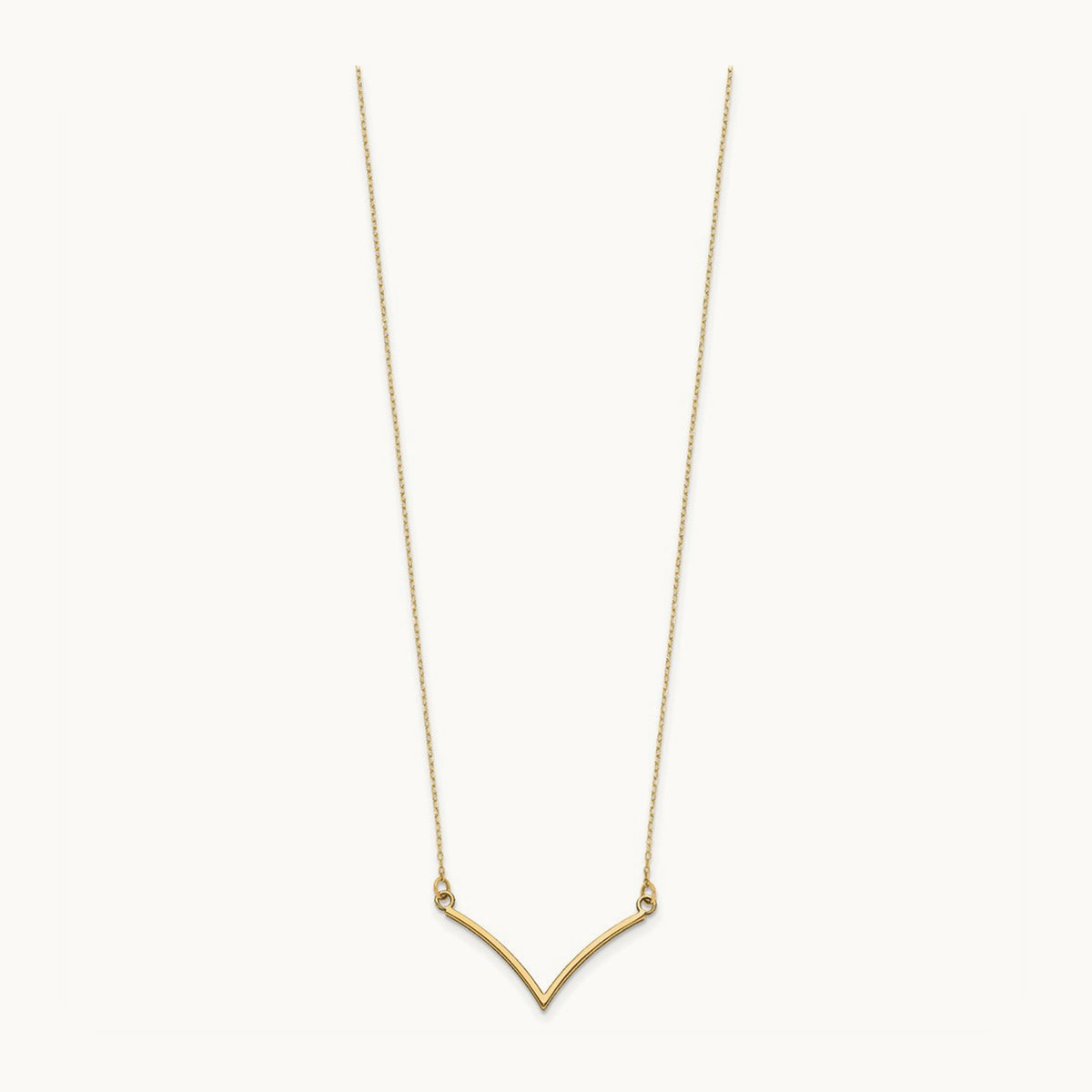 V Necklace — 14K Yellow Gold