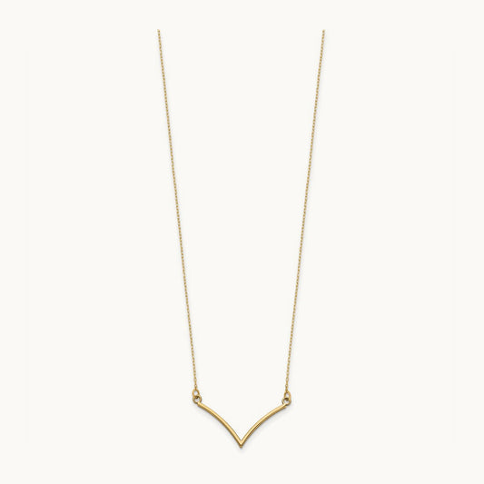 V Necklace, 14K
