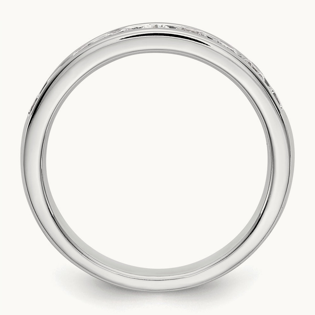 9- Stone Closed Channel Band Mounting, 2.7mm, 14K White Gold