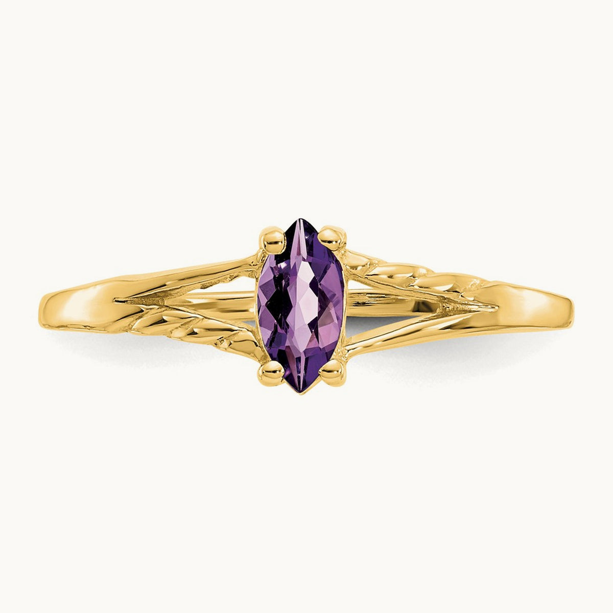 Amethyst Birthstone Ring, 14K