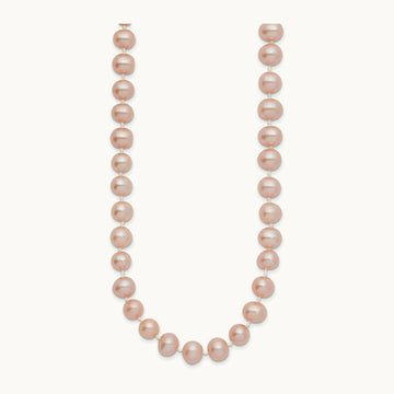 7- Pink Near Round Freshwater Cultured Pearl Necklace, 14K