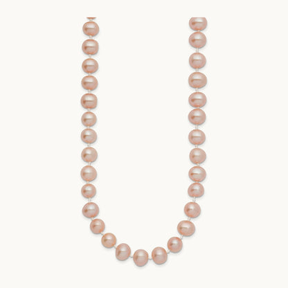 7- Pink Near Round Freshwater Cultured Pearl Necklace, 14K