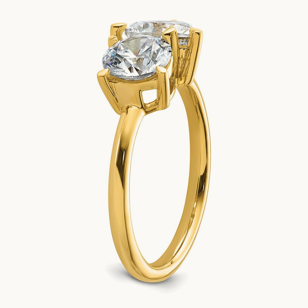 Two Stone Round & Heart Ring Mounting, 1.00 ct tw