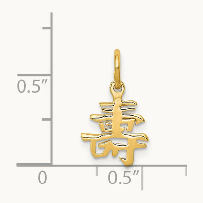 Solid Polished Chinese Long Life Charm — photo set