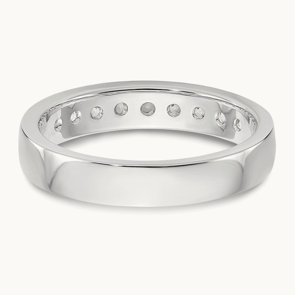 9- Stone Closed Channel Band Mounting, 2.4mm, 14K White Gold