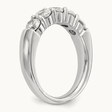 5-Stone Diamond Band, 14K White Gold