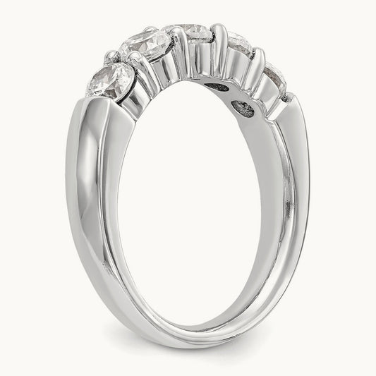 5-Stone Diamond Band, 14K White Gold