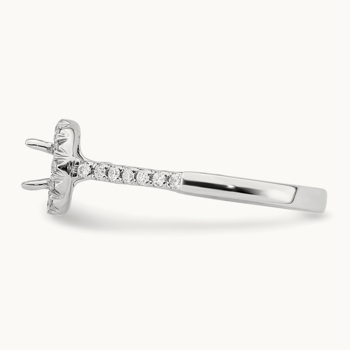 Halo Engagement Ring, 0.75 ct tw Lab-Grown Diamond — 14K White Gold