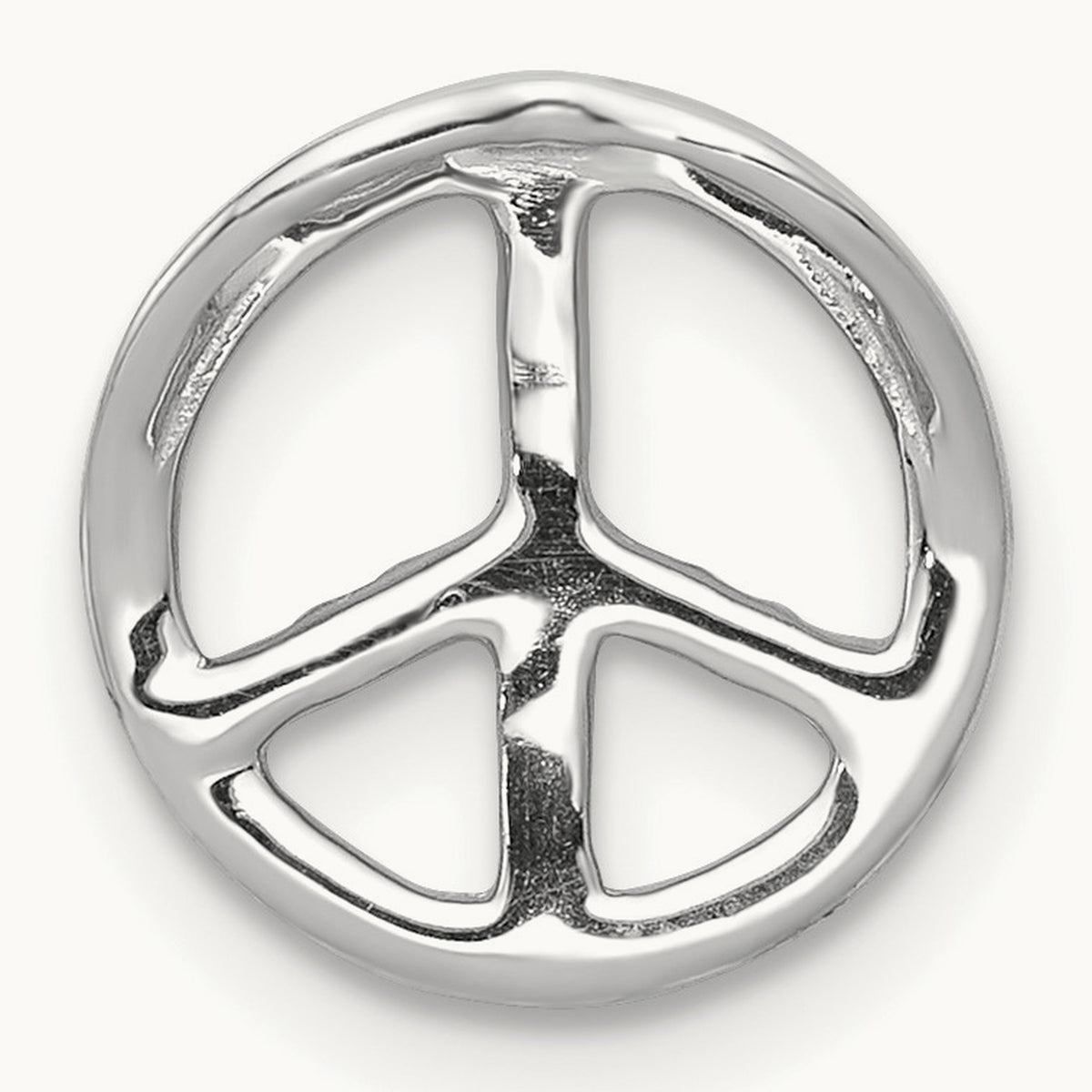Peace Sign Chain Slide, 0.15 ct tw Lab-Grown Diamond