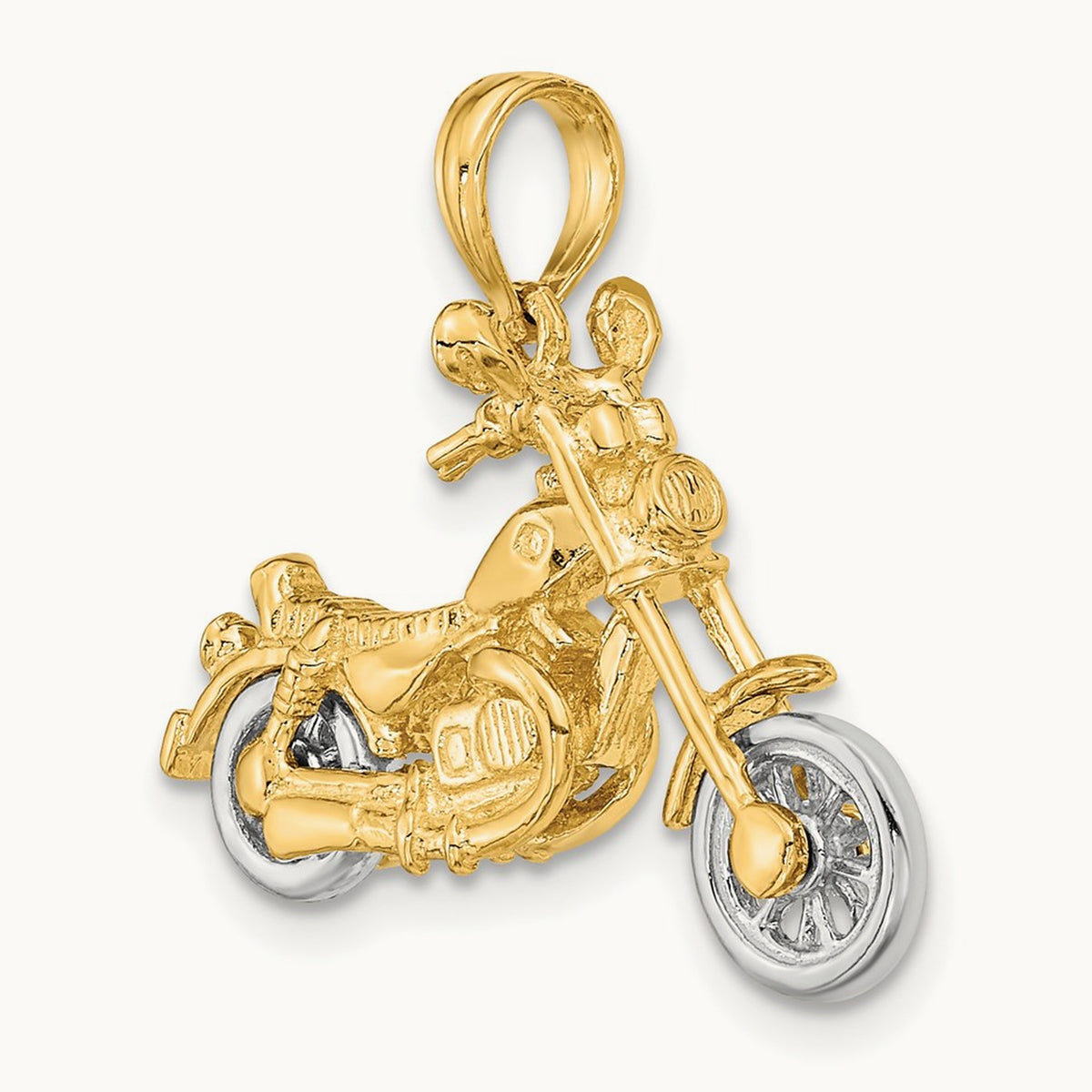 3-D Moveable Motorcycle Charm — 16.78mm