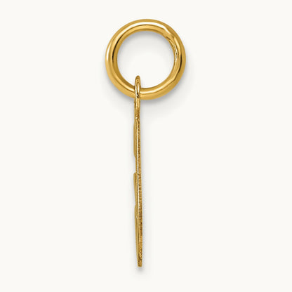 Small Script Letter G Initial Charm, 14K