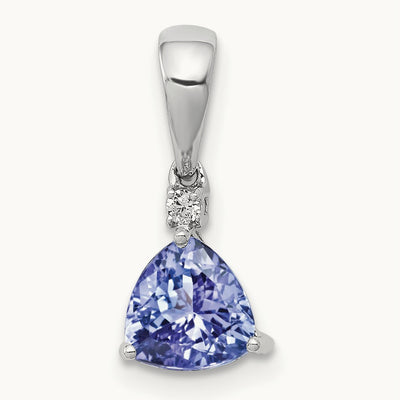 .72 Tanzanite Diamond Pendant, 14K White Gold