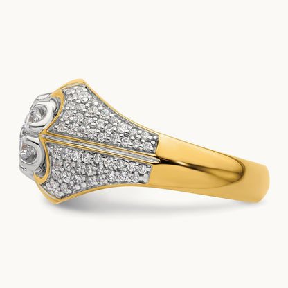 Men's Cluster Ring, 1.25 ct tw Lab-Grown Diamond