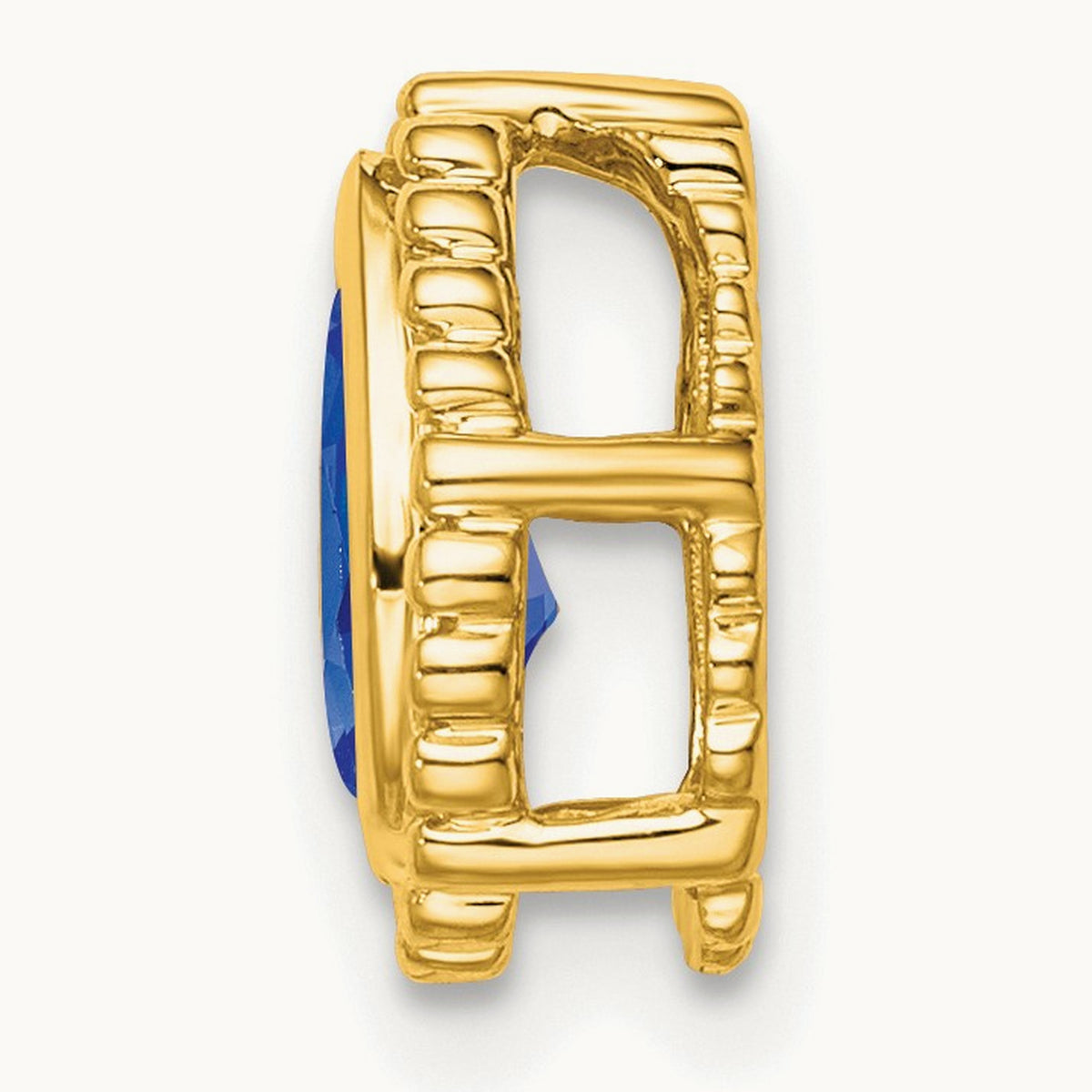 Pear Sapphire Chain Slide, 14K