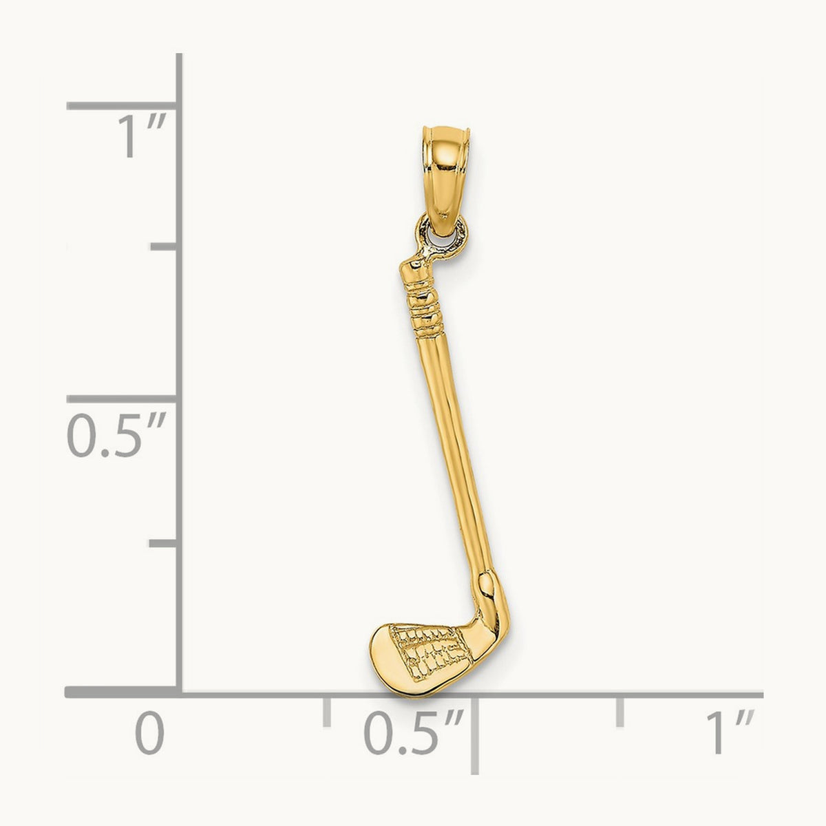 3-D Club Charm, 14K