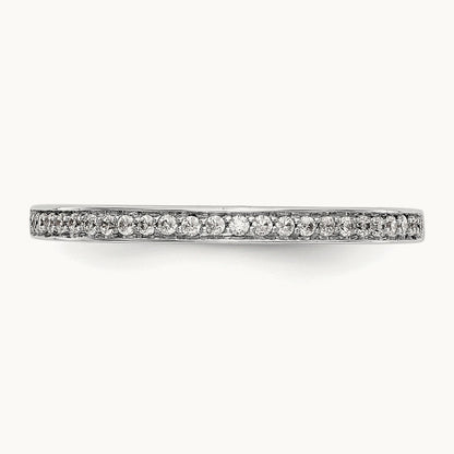Diamond Wedding Band, 14K White Gold