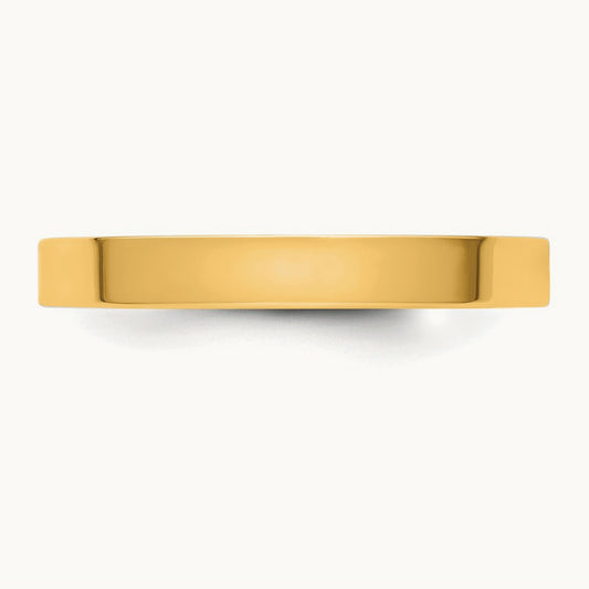 CLIQ Hinged Flat Wedding Band, 3mm, 14K Yellow Gold