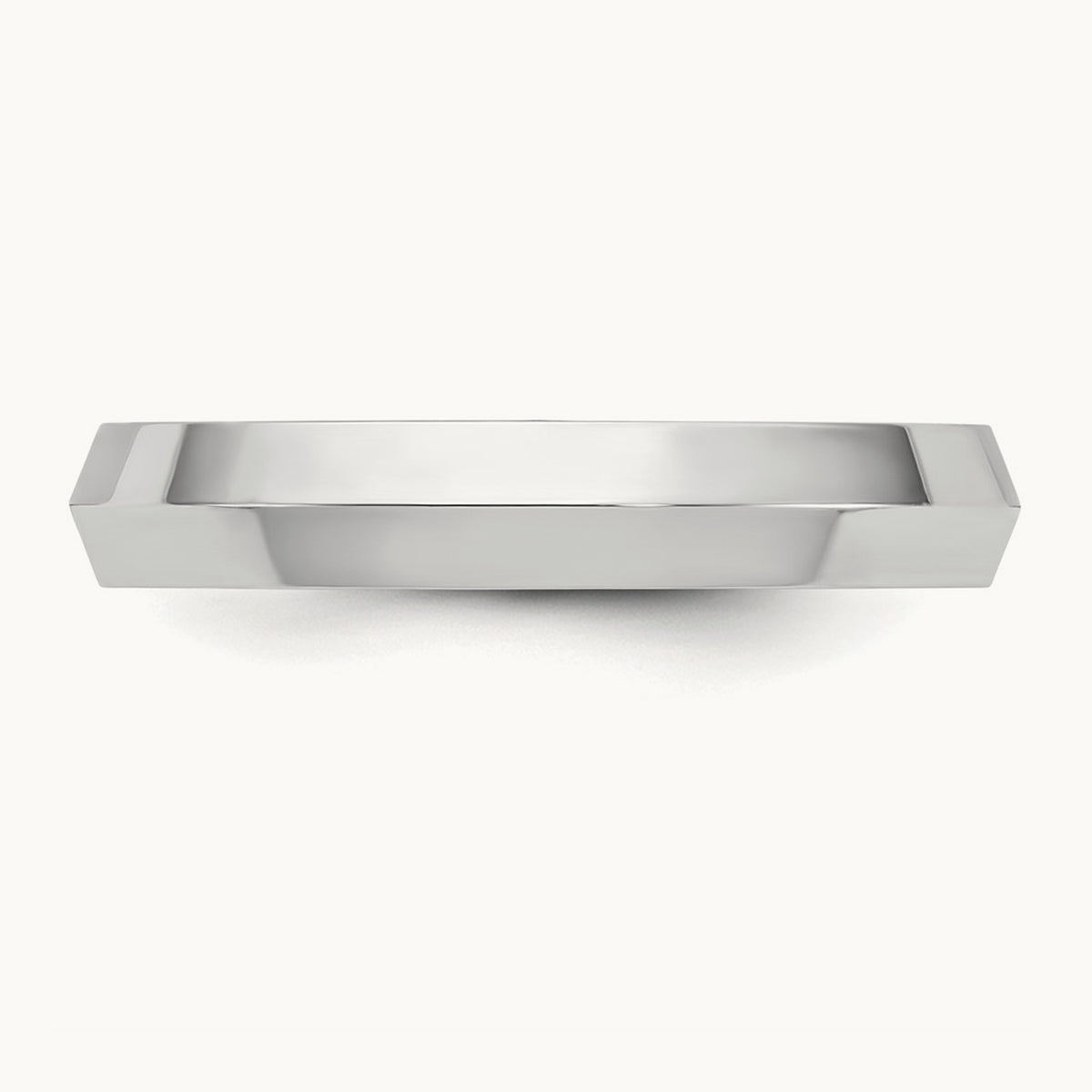 Knife Edge Comfort Fit Band — 14K White Gold, 4mm
