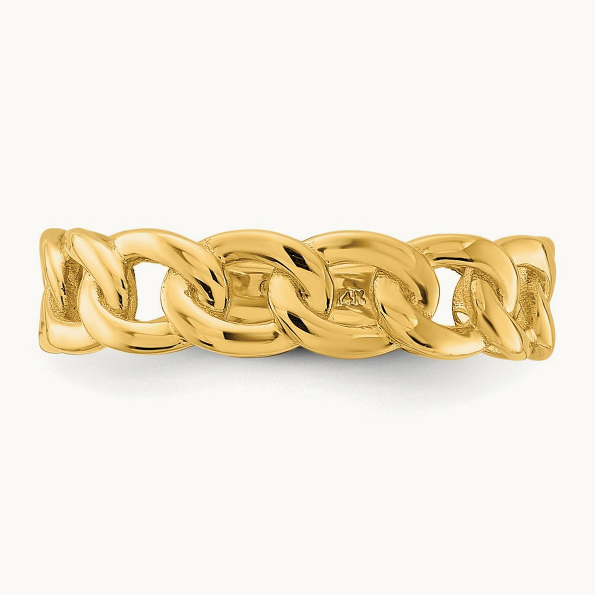 Polished Curb Link Ring — 5mm